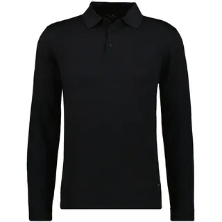 Rundhalspullover RAGMAN, Herren, Gr. 48, schwarz, Strick, 100% Wolle, hoch geschlossener Ausschnitt, Pullover Rundhalspullover
