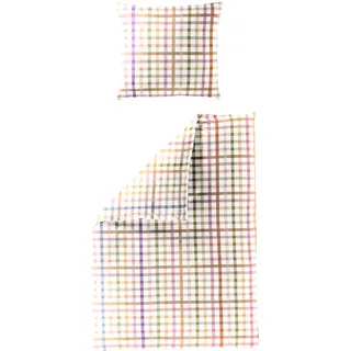 BIERBAUM Bettwäsche 5331 Kariert Pastell 135 x 200 cm + 2 x 80 x 80 cm