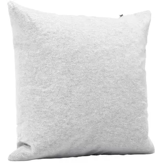 Wolkenfeld Kissenbezug Flanell Baumwolle 70 x 90 cm Silber
