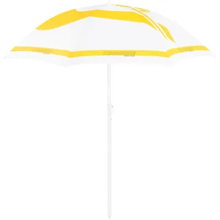 Cressi Sunshell Umbrella - Leichter und Tragbarer Sonnenschirm für den Außenbereich, zum Schutz vor Sonne und Wetter, Weiß/Gelb/Schwarz, Ø 200cm, Unisex