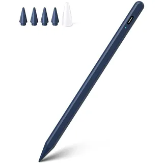 Stylus Stift für iPad 2018-2025,iPad Stift 2.Generation mit Palm-Ablehnung, Neigungsempfindlich, Magnetische Stylus Pen für iPad 6./7./8./9./10./Air 3./4./5./ Mini 5./6./Pro 11/Pro12.9 (Blau)
