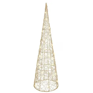 I.GE.A. LED-Dekofigur "LED-Pyramide" Dekofigur Weihnachtspyramide Weihnachtsdeko Weihnachtsbaum Christbaum, gold