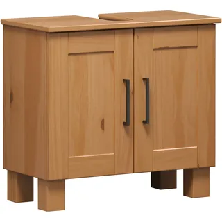 WELLTIME »Ulea«, (1 St.), Waschtisch aus Massivholz mit Bügelgriffen - Maße (B/T/H) 60/30/80 cm