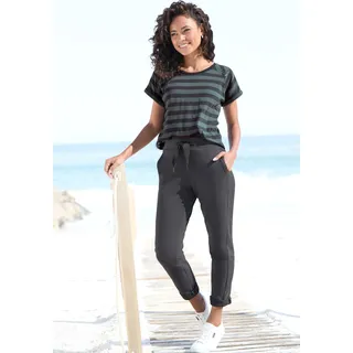 Elbsand Sweathose »Brinja« mit Logoprint am Bund und Taschen, Jogginghose, Relaxhose, grau