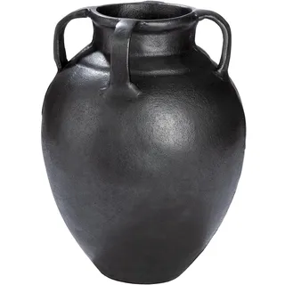 Gilde Vase Antigua mit 4 Henkel", grau, B:20cm H:25cm T:20cm Ø:20cm, Aluminium, Vasen, Tischvase