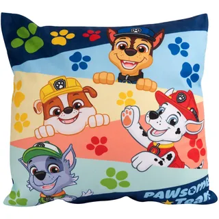 United Labels Paw Patrol Kissen, Kopfkissen 30x30 cm, Bunt, Sofakissen Team Boy, Dekokissen für Fans