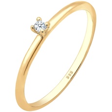 Bild DIAMONDS Verlobung Solitär Diamant (0.015 ct.) 585 Gelbgold Ringe Damen