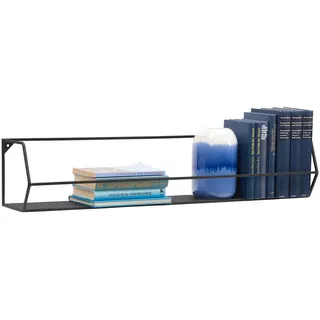 Landscape Wandregal , Schwarz , Metall , 80x16x16 cm , in verschiedenen Größen erhältlich , Wohnzimmer, Regale, Wandregale