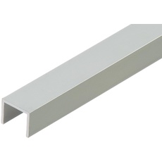 U-PROFIL Aluminium | Abmessungen: 16X13 MM | Länge: 1 M | Materialstärke: 1,5MM | SILBER