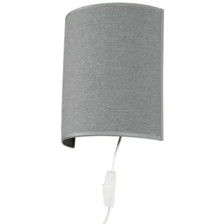 Licht-Erlebnisse Moderne Wandleuchte alice in Grau Wandleuchte Stoff E27