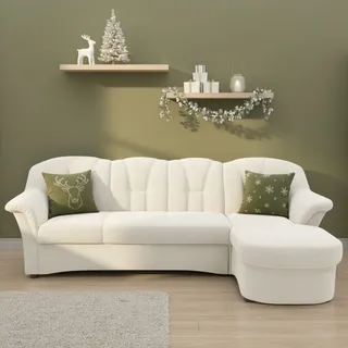 DOMO collection Eckcouch Polyester 3-Sitzer Beige