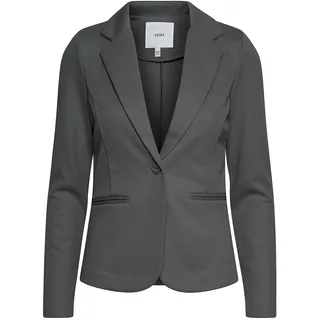 ICHI IHKATE PIQUE BL Damen Blazer Kurzblazer Jacke Ein-Knopf-Blazer mit Stretch, Größe:S, Farbe:Black (194008)