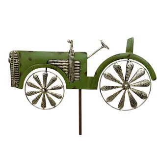 DanDiBo Ambiente Gartenstecker Traktor XL 135 cm Grün
