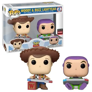 Funko Pop! Disney: Toy Story - Woody & Buzz Lightyear 2er-Pack (2024 Limited Edition Entertainment Expo Shared Exclusive)