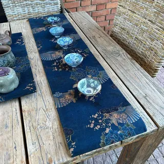 TEA SOUL Waterproof Silk mat • Handmade Silk • 24 × 105 cm