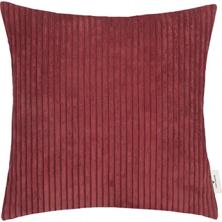 Tom Tailor HOME "Big Corduroy", mit effektvollem Reißverschluss, Kissenhülle ohne Füllung, 1 Stück, rot, dunkelrot, bordeaux, unifarben),