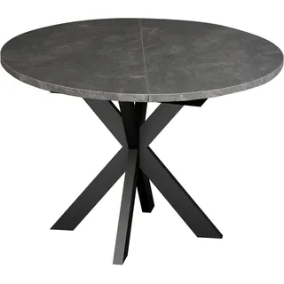 Mäusbacher Runder Esstisch 130 x 76 x 130 cm grau/schwarz