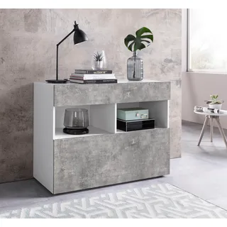 OTTO home Sorano 111 cm Weiß / Grau
