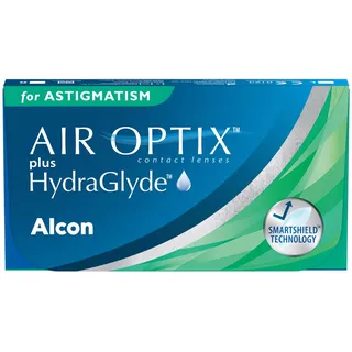 Air Optix plus HydraGlyde for Astigmatism Monatslinsen weich | 6 Stück | BC 8.7 mm | DIA 14.5 mm | CYL -00.75 | ACHSE 100 | -02.50 Dioptrien