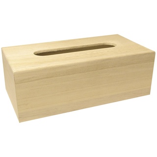 Rayher Holz-Hülle für Kosmetiktücher, zum Überstülpen, ohne Boden, 23 x11,5 x 7,5 cm, Holzstärke 3 mm, FSC zertifiziertes Holz, Kosmetiktücherbox, Taschentuchspender, 62401000