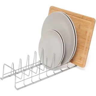 simplywire – Teller-/Backblech-/Pfannendeckelgestell – Küchenschrank-Organizer – Chrom – Groß
