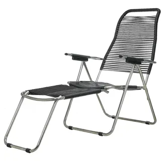 JAN KURTZ Klappliege 60 x 48 x 110 cm Schwarz/Silber