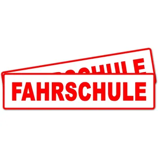 2 Stück Fahrschule Magnetschilder 32x8cm als Magnetfolie Fahrschulausstattung Fahrschulorganisation Magnetschild Warntafel Schild