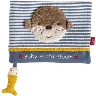 Fehn Fotoalbum Otter Theo – zum Entdecken, Forschen & Fühlen | Mit dem Stoff-Fotoalbum spielerisch Gesichter merken und Namen lernen – für Babys und Kleinkinder ab 0 Monaten
