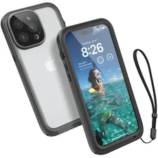Catalyst Waterproof Total Protection Case für iPhone 14 Pro Max, 5-mal wasserdichter, reaktionsschneller Bildschirm und Gesichtserkennung, 65% höhere Stürze, funktioniert mit 5G – Stealth Black