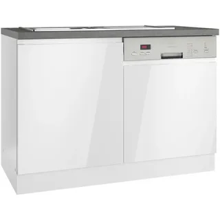 Held Unterschrank Spülenunterschrank 120 x 86 x 60 cm Weiß Hochglanz