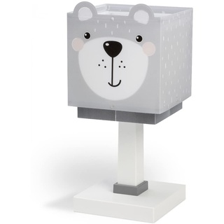 Dalber Kinder Tischlampe Nachttischlampe kinderzimmer Little Teddy Bär Tiere, Grau, 64571, E14