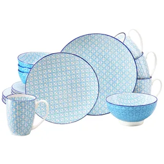 CreaTable Kombiservice 16-tlg. blau/Mediterran