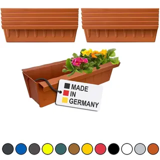 Paletten Blumenkasten 10x Terrakotta Einsatz zum an- & Einhängen Pflanzkasten