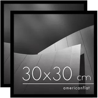Americanflat Bilderrahmen modern Schwarz 30x30 cm 2er Set