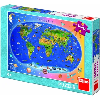 DINO Puzzle Weltkarte XL 300 Teile