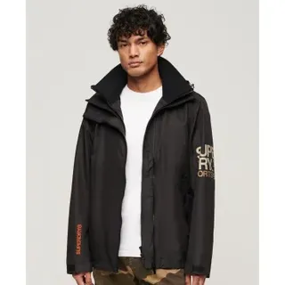 Superdry für Herren. M5011842A Yachter SD Windjacke mit Kapuze schwarz (M), Lässig, Polyester, Langarm