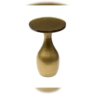 KAWOLA Beistelltisch Mokka S Glas gold - Gold
