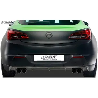 RDX Heckschürzenansatz 'Diffuser' passgenau | kompatibel mit Opel Astra J GTC 2009-2015 exkl. OPC (für Doppelauspuff) (PUR)