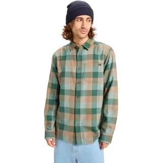 QUIKSILVER Motherfly Plaid LS Shirt Beige L