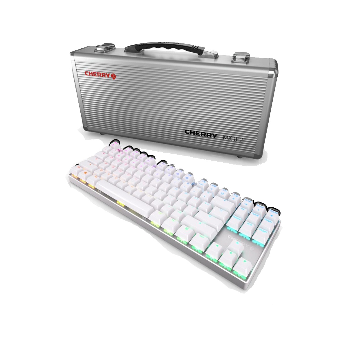 Bild von MX 8.2 TKL Wireless silber/weiß, MX RGB RED, USB/Bluetooth, DE (G80-3882LYADE-0)