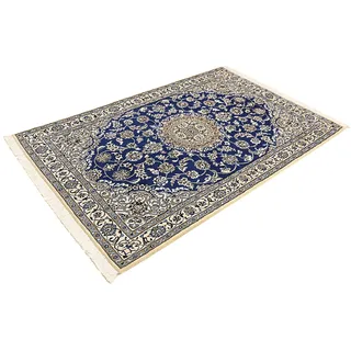 morgenland Orientteppich »Perser - Nain - Royal - 179 x 117 cm - dunkelblau«, rechteckig, 10 mm Höhe, Wohnzimmer, Handgeknüpft, Einzelstück mit Zertifikat, blau