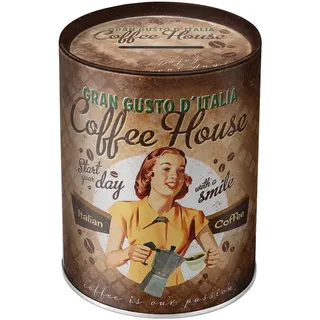 Nostalgic-Art Retro Spardose, 1 l, Coffee Fund – Geschenk-Idee für Kaffee-Fans, Sparschwein aus Metall, Vintage Blech-Sparbüchse, Kaffee-Deko