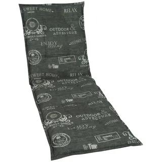 Liegenauflage GO-DE, grau (anthrazit), B:190cm H:5,5cm T:60cm, Bezug: 65% Polyester, 35% Baumwolle, Polsterauflagen, Liegenauflage