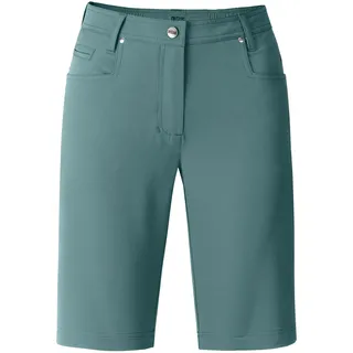 Bermudas DEPROC ACTIVE "KENORA URBAN Short & kurze Hose", Damen, Gr. 46 (L), Normalgrößen, grün (petrol), Web, 97% Polyester. 3% Elasthan, regular fit ca. Mitte Oberschenkel, Hosen Bermudas, In melierter Optik