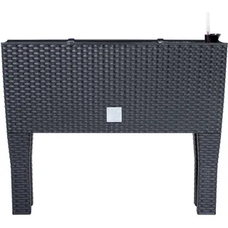 Prosperplast Hochbeet Rattanoptik 80 80 x 33 x 62 cm Anthrazit