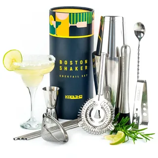 Boston Shaker Set Barkeeper Cocktailshaker, Tin Tin Shaker Bar Set, Profi Cocktail Set Boston Shaker Geschenkset Frauen Männer, Cocktails Shaker Tin in Tin Originelle Geschenk Bartender Set Edelstahl