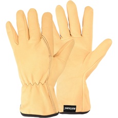 ROSTAING Handschuhe TRADITION - Ein Paar Gartenhandschuhe aus wasserabweisendem Leder - Alle Arbeiten in trockener und feuchter Umgebung - Pflanzarbeiten, Umgraben und Unkrautjäten - Bequem
