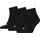Socken Quarter Plain 3P 3 Paare Schwarz 43-46