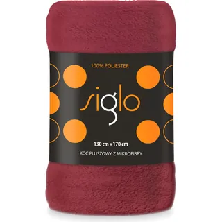 FARO Decke Microfleece superweich burgunderfarbenes Polyester, 150/200 cm - Rot