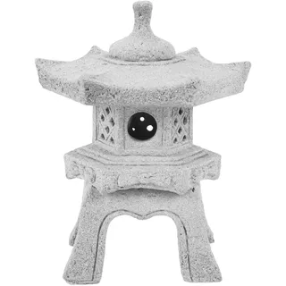 VICASKY Solar Pagode Deko für Draußen Laterne Gartenfiguren Zen Garten Japanische Buddha Figur Laternen FüR DraußEn Angels Japan Lampe Garden Asiatische Brunnen Steinlaterne Gartenskulptur AußEn Groß
